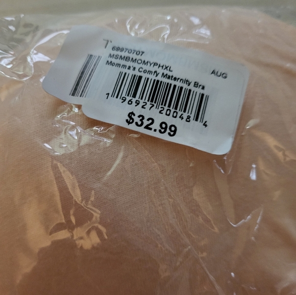 (2) Momma's Shop Comfy 2-in-1 Nursing & Maternity Bras. 1 Pink/1 Peach. XL. NWT. - Picture 12 of 15